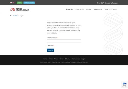 
                            8. The RNA Society of Japan - Login - 日本RNA学会