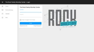 
                            2. The Rock Family Worship Center: Login