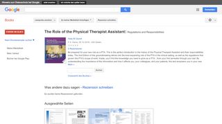 
                            11. The Role of the Physical Therapist Assistant: Regulations and ...