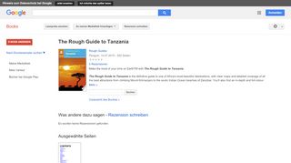 
                            11. The Rough Guide to Tanzania - Google Books-Ergebnisseite