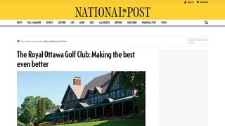 
                            9. The Royal Ottawa Golf Club: Making the best even better | National Post
