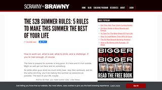 
                            11. The S2B Summer Rules - Scrawny To Brawny