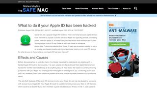 
                            11. The Safe Mac » What to do if your Apple ID has been hacked