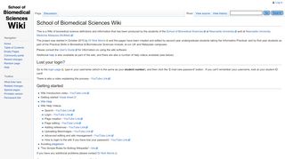 
                            6. The School of Biomedical Sciences Wiki - Newcastle ...