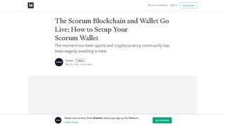 
                            4. The Scorum Blockchain and Wallet Go Live: How to Setup Your ...