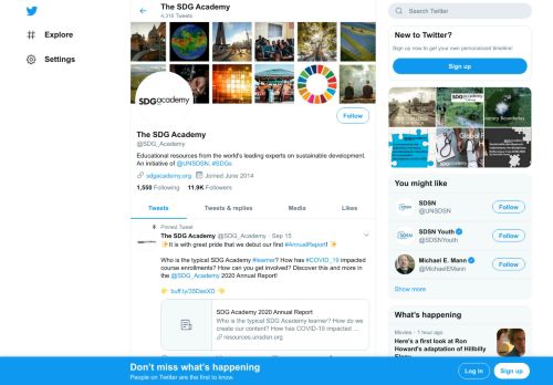 
                            10. The SDG Academy (@SDG_Academy) | Twitter