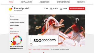 
                            6. The SDG Academy - On Demand Courses - Alumniportal Deutschland