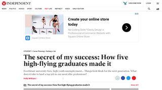 
                            13. The secret of my success: How five high-flying graduates made it ...