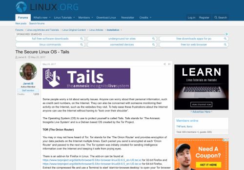 
                            9. The Secure Linux OS - Tails | Linux.org