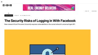 
                            5. The Security Risks of Login With Facebook | WIRED