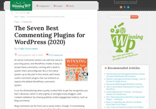 
                            8. The Seven Best Commenting Plugins for WordPress - WinningWP