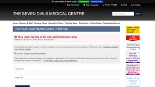 
                            12. The Seven Dials Medical Centre - Portal Login