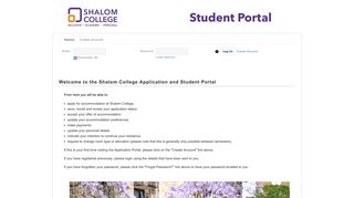 
                            8. the Shalom College Application and Student Portal