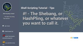 
                            8. #! - The Shebang, or HashPling, or whatever you want to call it ...