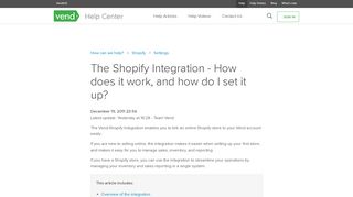 
                            12. The Shopify Integration - How does it work, and how do I set it up ...