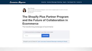 
                            3. The Shopify Plus Partner Program and the Future of Collaboration in ...