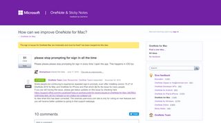
                            11. The sign in issues for OneNote Mac are intolerable and ...