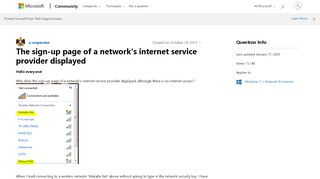 
                            1. The sign-up page of a network's internet service provider ...