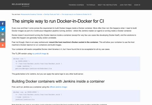 
                            5. The simple way to run Docker-in-Docker for CI — Get into DevOps