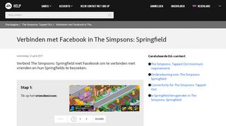 
                            1. The Simpsons: Tapped Out - Verbinden met Facebook in The ...