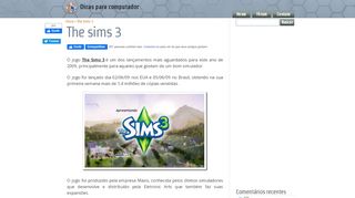 
                            5. The sims 3 - Dicas para computador