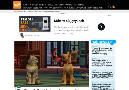 
                            12. The Sims 4: Psy i koty - recenzja dodatku - Benchmark