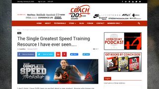 
                            11. The Single Greatest Speed Training Resource I have ever seen ...