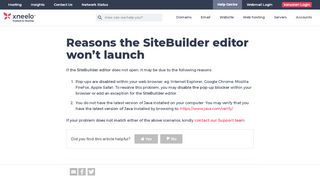 
                            3. The SiteBuilder editor won't launch, what do I do? - Hetzner Help Centre