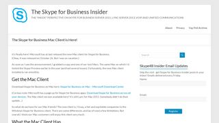 
                            11. The Skype for Business Mac Client is Here! - The Skype for Business ...