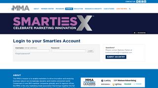 
                            7. The SMARTIES™ - Login - Mobile Marketing Association