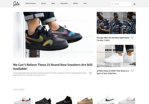 
                            9. The Sole Supplier: Sneaker News & Release Dates for the UK