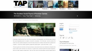 
                            13. The Soulless Social Payne of Rockstar Games - Tap-Repeatedly