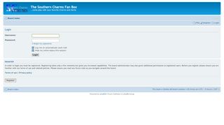 
                            10. The Southern Charms Fan Box • User Control Panel • Login