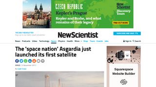 
                            13. The 'space nation' Asgardia just launched its first satellite | New Scientist