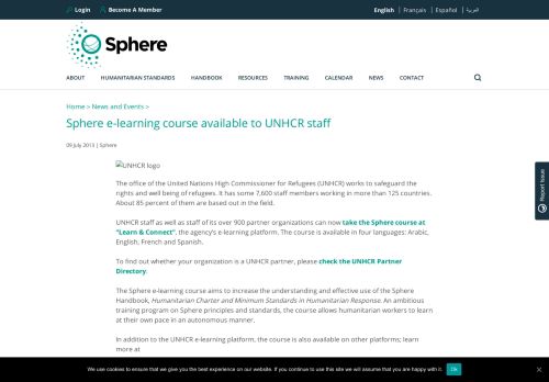 
                            8. The Sphere Project | Sphere e-learning course available to UNHCR ...