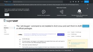 
                            10. The `ssh-keygen` command is not installed in Arch Linux and can't ...