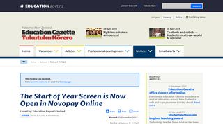 
                            8. The Start of Year Screen is Now Open in Novopay Online – Education ...