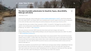 
                            3. The state of portable authentication for GlassFish, Payara, JBoss ...