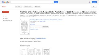 
                            13. The State of the Nation, with Respect to Its Public Funded Debt, ...