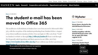 
                            12. The student e-mail has been moved to Office 365