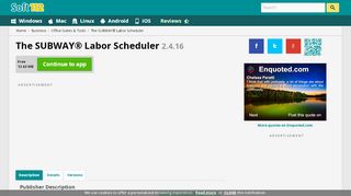 
                            5. The SUBWAY® Labor Scheduler 2.2.23 Free Download