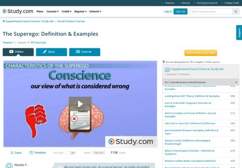 
                            13. The Superego: Definition & Examples - Video & Lesson Transcript ...