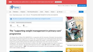 
                            5. The supporting weight management in primary care programme ...