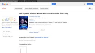 
                            10. The Supreme Moment: Kairos (Fractured Multiverse Book One)