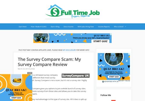 
                            7. The Survey Compare Scam: My Survey Compare Review | Full Time ...