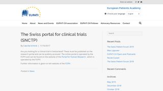 
                            9. The Swiss portal for clinical trials (SNCTP) – EUPATI Switzerland