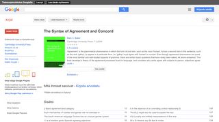 
                            12. The Syntax of Agreement and Concord