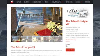 
                            8. The Talos Principle VR - Croteam - Croteam