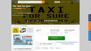 
                            8. The Taxi For Sure, Panchavati - Taxi Services in Nashik - Justdial