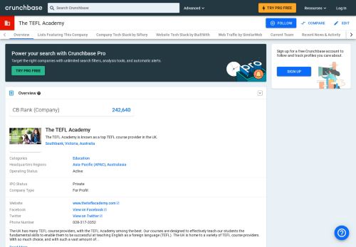 
                            10. The TEFL Academy | Crunchbase